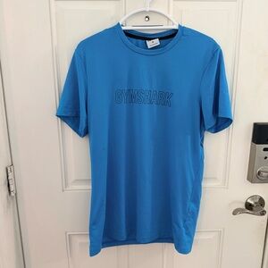 Gymshark Arrival Training Tee M | Blue Slim Fit Logo